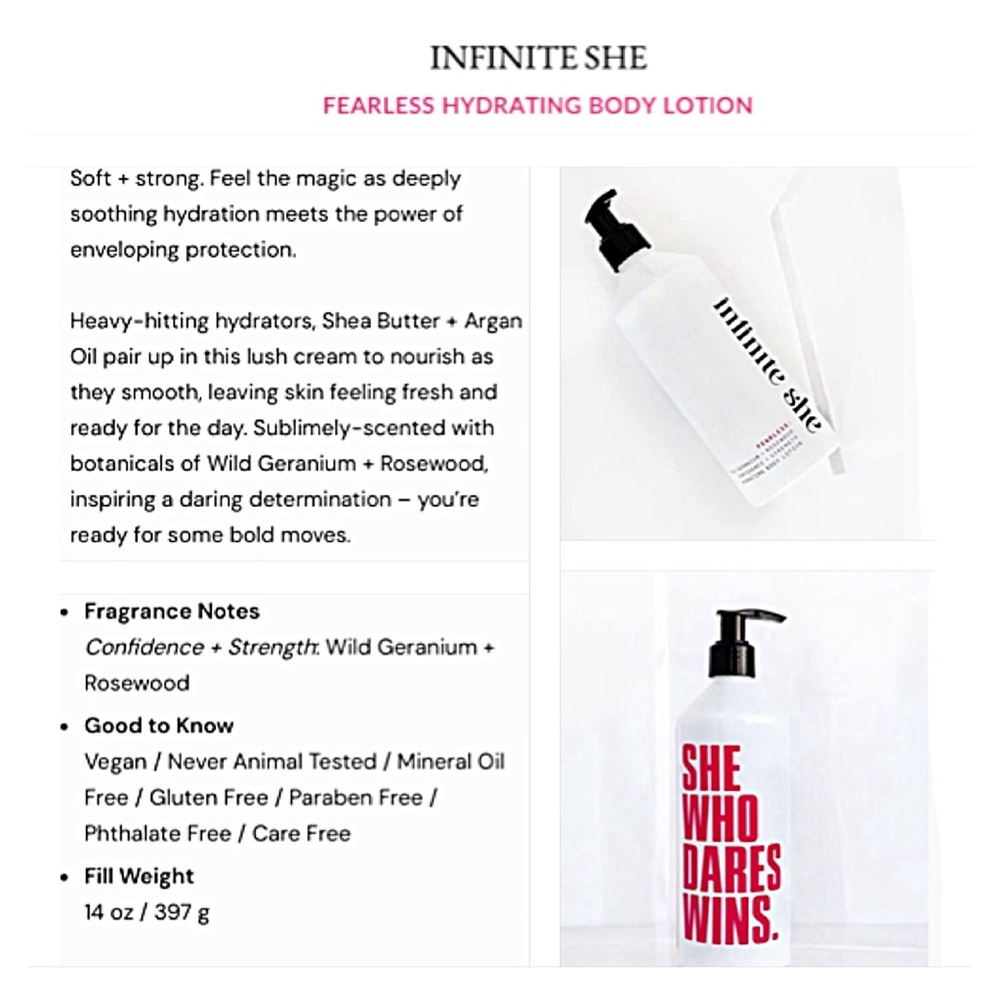 5 FEARLESS Infinite She MARGOT ELENA: 2 Mini Rollerballs, 1 LOTION, 2 Lipbalms - Picture 12 of 13